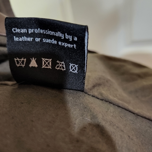 CORBANI Womens Asymmetrical Leather Jacket – Genuine Lambskin Leather (Brown XS) - Picture 6 of 10